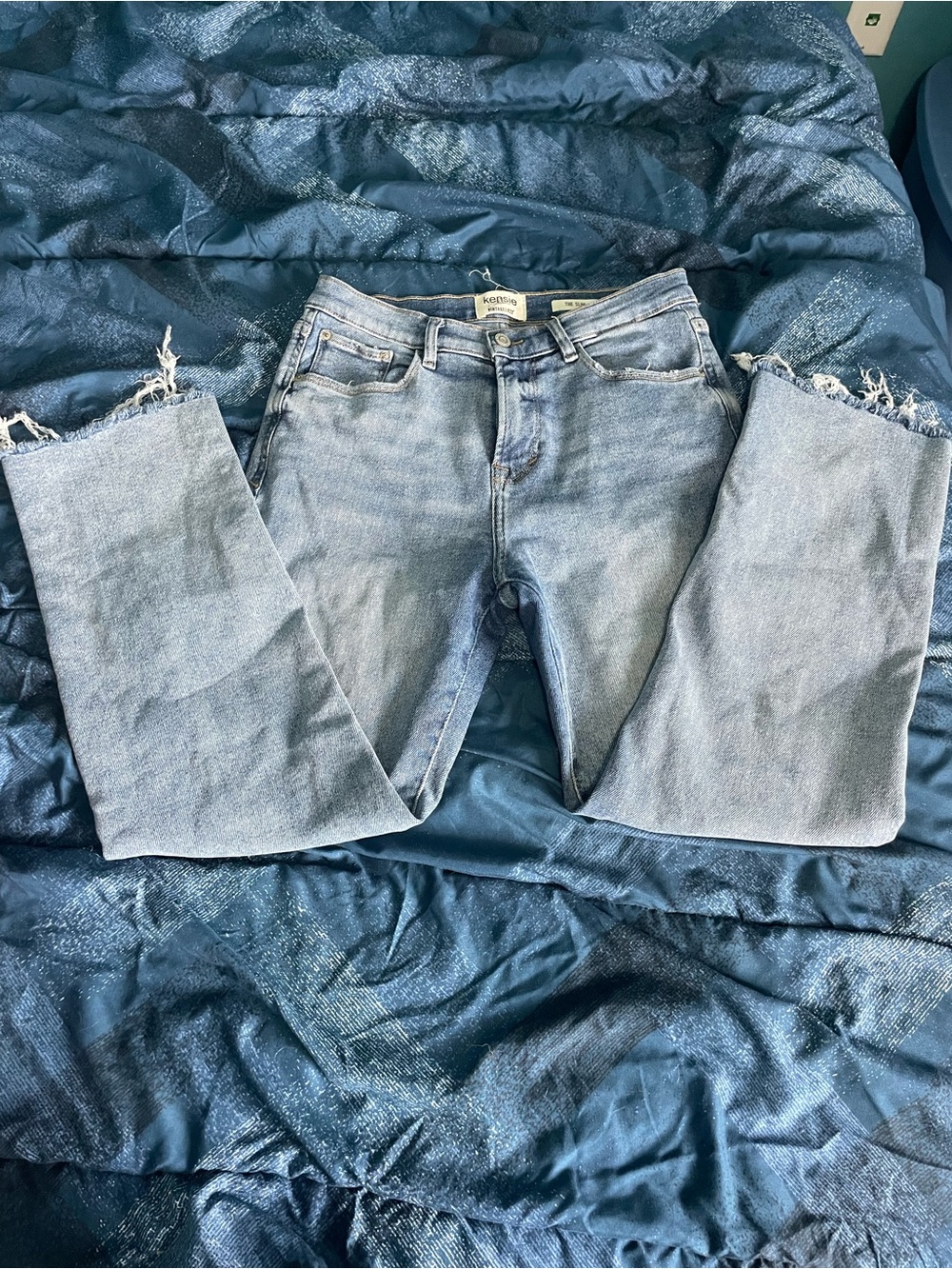 Kensie Vintage Luxe The Slim Light Blue Straight Leg Jeans Size 6/28